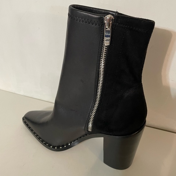 Aldo Black Leather Heeled Booties - Picture 6 of 12